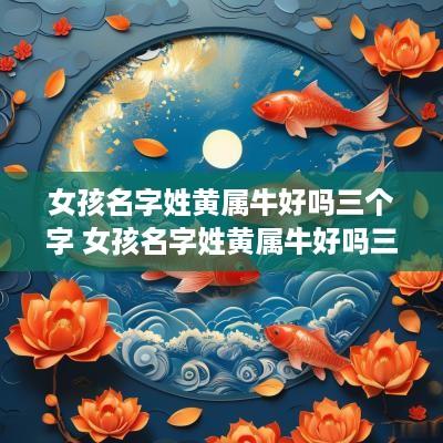 女孩名字姓黄属牛好吗三个字 女孩名字姓黄属牛好吗三个字