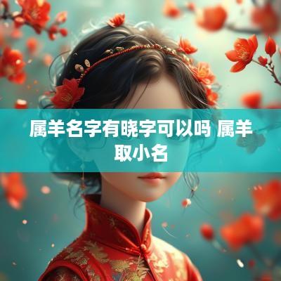 属羊名字有晓字可以吗 属羊取小名