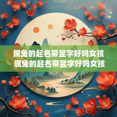属兔的起名带昱字好吗女孩 属兔的起名带昱字好吗女孩名字
