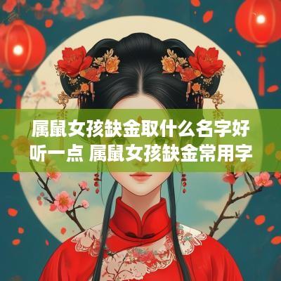 属鼠女孩缺金取什么名字好听一点 属鼠女孩缺金常用字