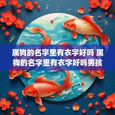 属狗的名字里有衣字好吗 属狗的名字里有衣字好吗男孩