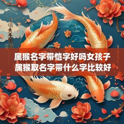 属猴名字带恺字好吗女孩子 属猴取名字带什么字比较好