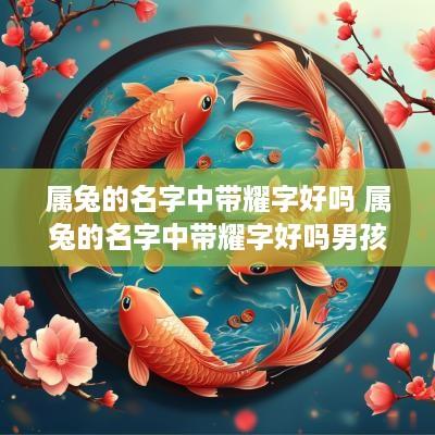 属兔的名字中带耀字好吗 属兔的名字中带耀字好吗男孩