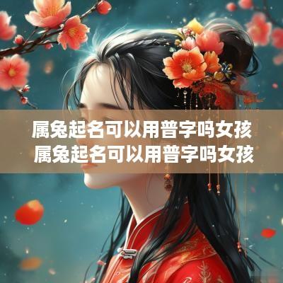 属兔起名可以用普字吗女孩 属兔起名可以用普字吗女孩名字