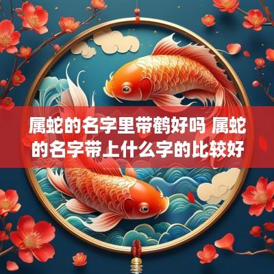 属蛇的名字里带鹤好吗 属蛇的名字带上什么字的比较好