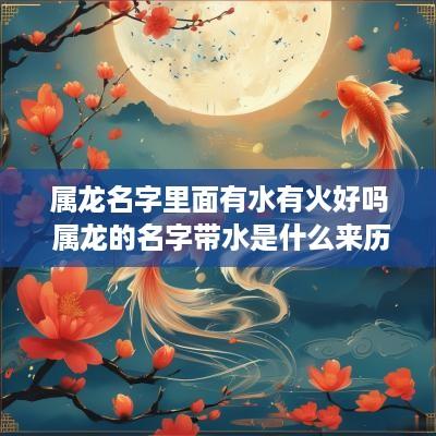 属龙名字里面有水有火好吗 属龙的名字带水是什么来历