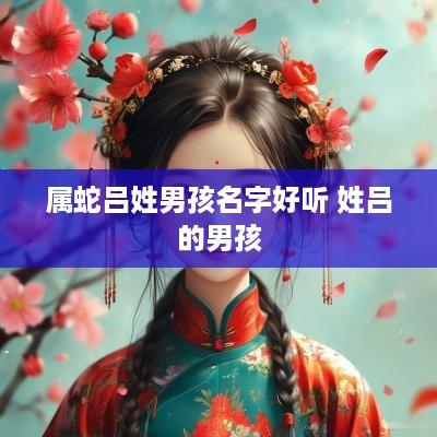 属蛇吕姓男孩名字好听 姓吕的男孩