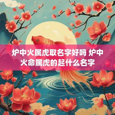 炉中火属虎取名字好吗 炉中火命属虎的起什么名字
