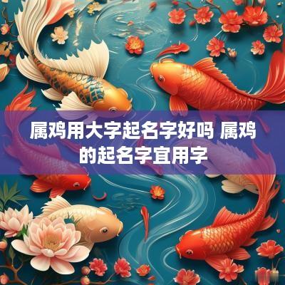 属鸡用大字起名字好吗 属鸡的起名字宜用字