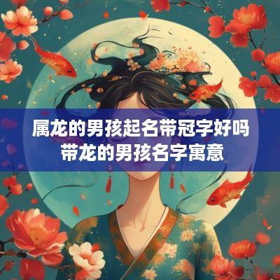 属龙的男孩起名带冠字好吗 带龙的男孩名字寓意