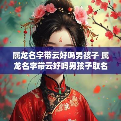 属龙名字带云好吗男孩子 属龙名字带云好吗男孩子取名