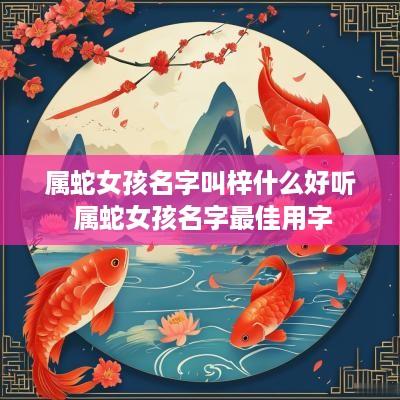 属蛇女孩名字叫梓什么好听 属蛇女孩名字最佳用字