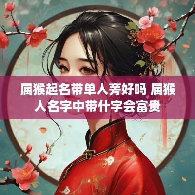 属猴起名带单人旁好吗 属猴人名字中带什字会富贵