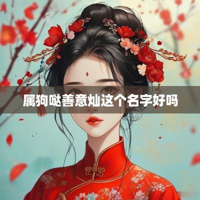 属狗哒善意灿这个名字好吗
