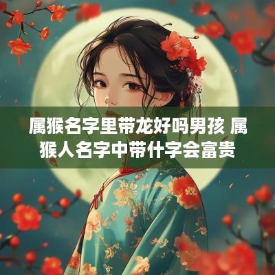 属猴名字里带龙好吗男孩 属猴人名字中带什字会富贵