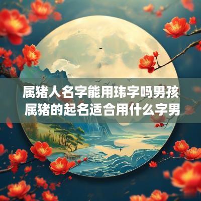 属猪人名字能用玮字吗男孩 属猪的起名适合用什么字男孩