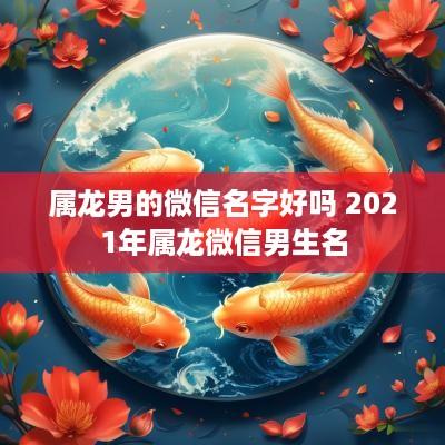 属龙男的微信名字好吗 2025年属龙微信男生名