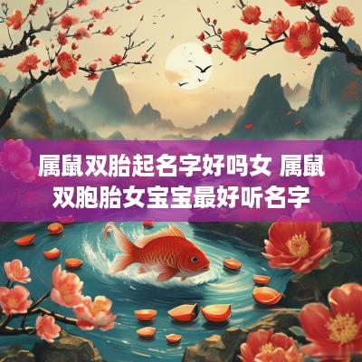 属鼠双胎起名字好吗女 属鼠双胞胎女宝宝最好听名字
