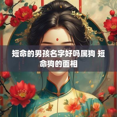 短命的男孩名字好吗属狗 短命狗的面相