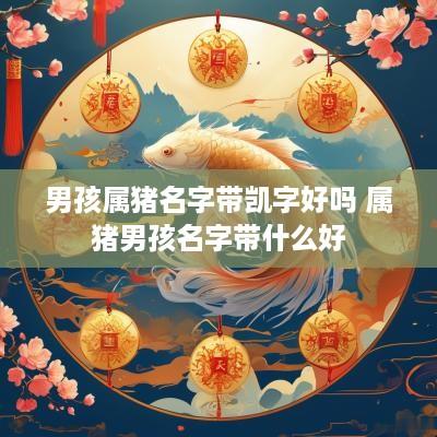 男孩属猪名字带凯字好吗 属猪男孩名字带什么好