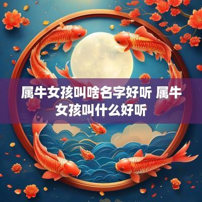 属牛女孩叫啥名字好听 属牛女孩叫什么好听
