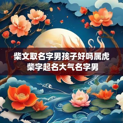 柴文取名字男孩子好吗属虎 柴字起名大气名字男