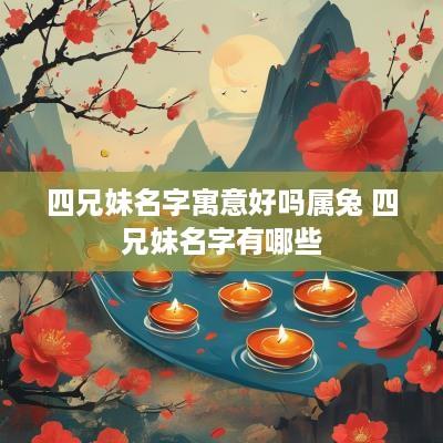 四兄妹名字寓意好吗属兔 四兄妹名字有哪些