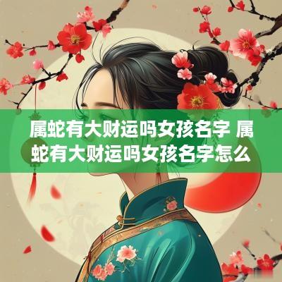 属蛇有大财运吗女孩名字 属蛇有大财运吗女孩名字怎么取