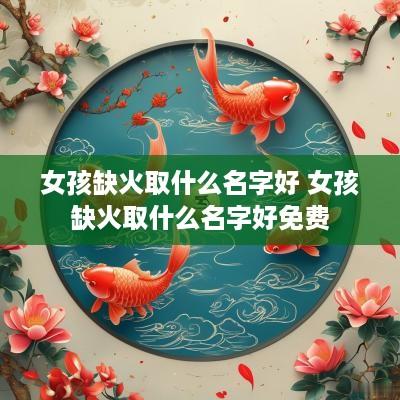 女孩缺火取什么名字好 女孩缺火取什么名字好免费