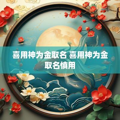 喜用神为金取名 喜用神为金取名慎用