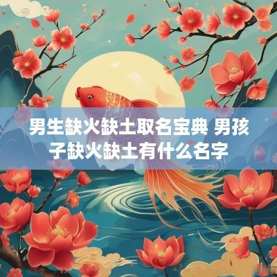 男生缺火缺土取名宝典 男孩子缺火缺土有什么名字