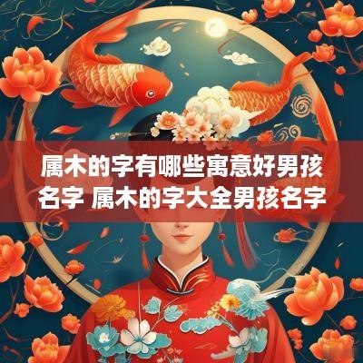 属木的字有哪些寓意好男孩名字 属木的字大全男孩名字