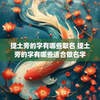 提土旁的字有哪些取名 提土旁的字有哪些适合做名字