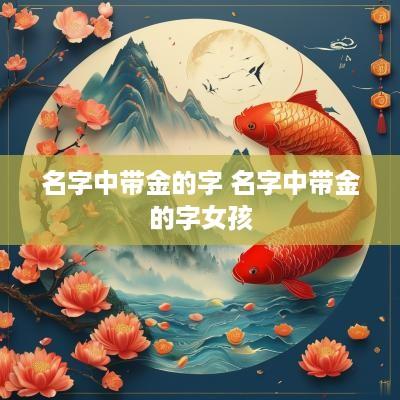 名字中带金的字 名字中带金的字女孩