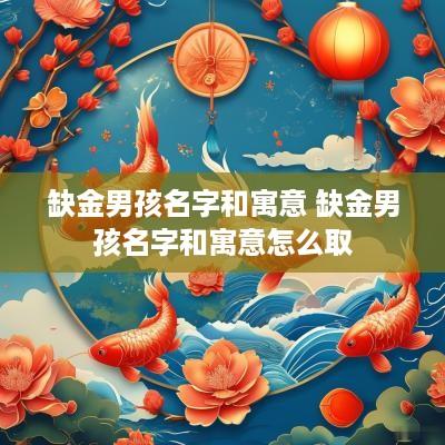 缺金男孩名字和寓意 缺金男孩名字和寓意怎么取