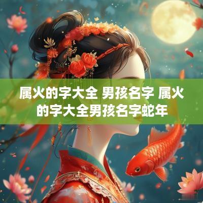 属火的字大全 男孩名字 属火的字大全男孩名字蛇年
