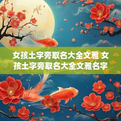 女孩土字旁取名大全文雅 女孩土字旁取名大全文雅名字