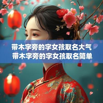 带木字旁的字女孩取名大气 带木字旁的字女孩取名简单而好听的