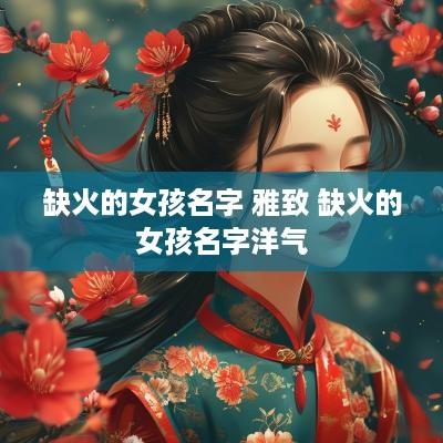 缺火的女孩名字 雅致 缺火的女孩名字洋气