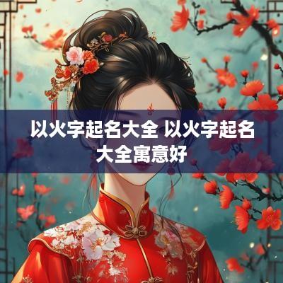 以火字起名大全 以火字起名大全寓意好