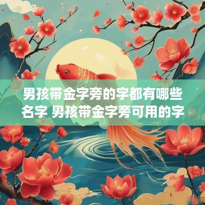 男孩带金字旁的字都有哪些名字 男孩带金字旁可用的字