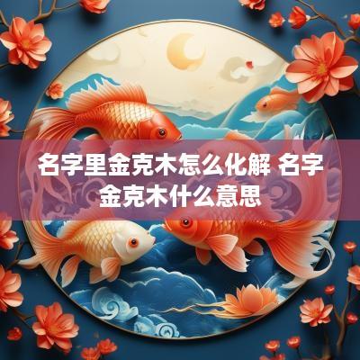 名字里金克木怎么化解 名字金克木什么意思