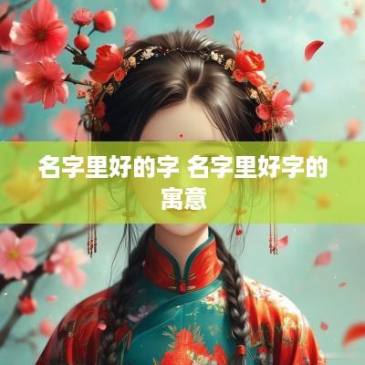 名字里好的字 名字里好字的寓意