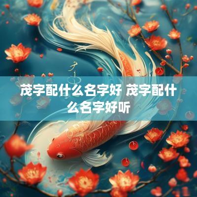 茂字配什么名字好 茂字配什么名字好听