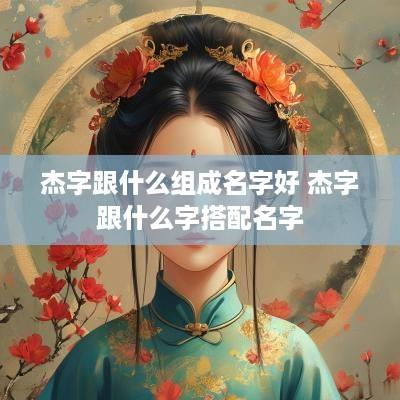 杰字跟什么组成名字好 杰字跟什么字搭配名字