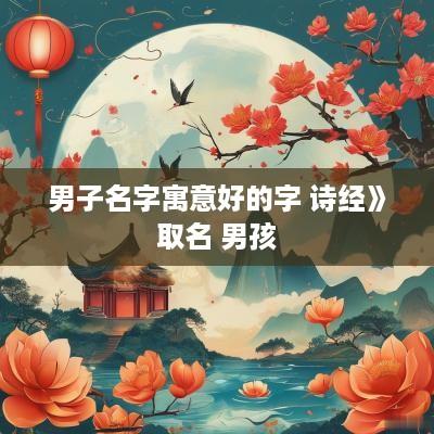 男子名字寓意好的字 诗经》取名 男孩