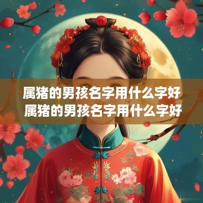 属猪的男孩名字用什么字好 属猪的男孩名字用什么字好姓杨