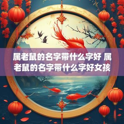 属老鼠的名字带什么字好 属老鼠的名字带什么字好女孩