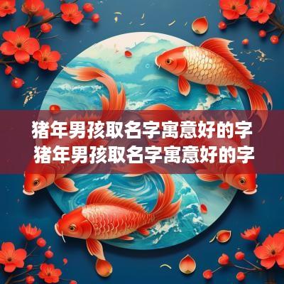 猪年男孩取名字寓意好的字 猪年男孩取名字寓意好的字有哪些