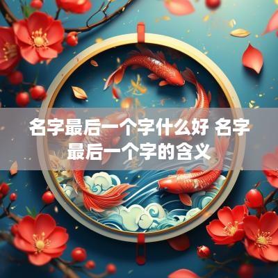 名字最后一个字什么好 名字最后一个字的含义